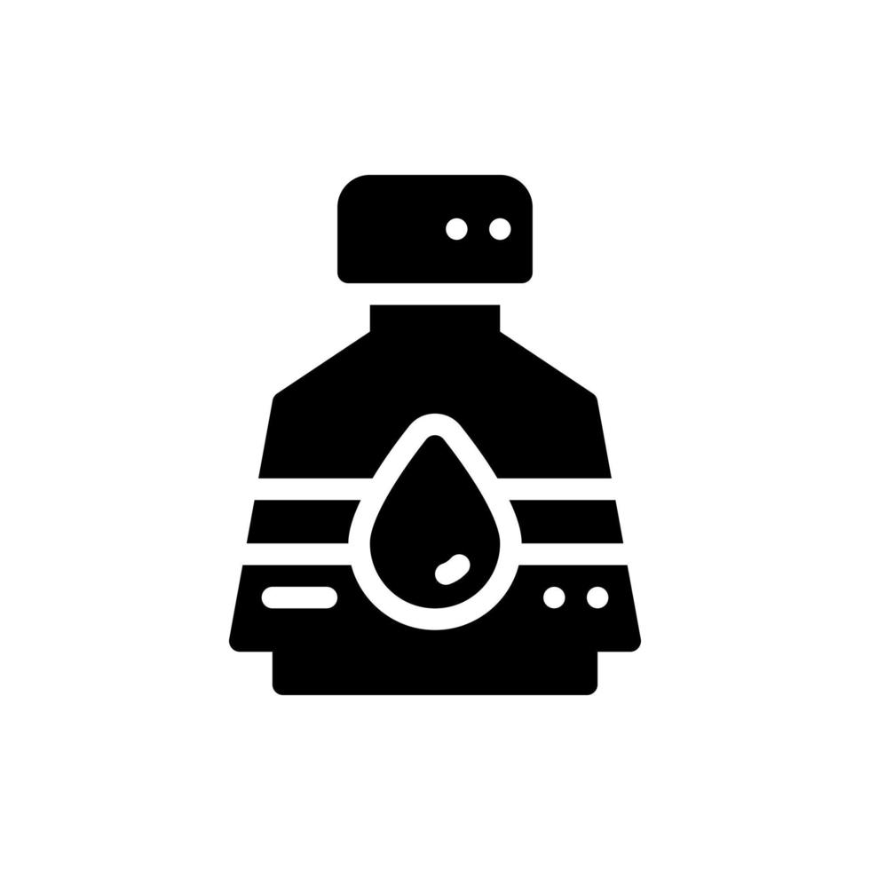 Symbol für den soliden Stil der Tintenflasche vektor