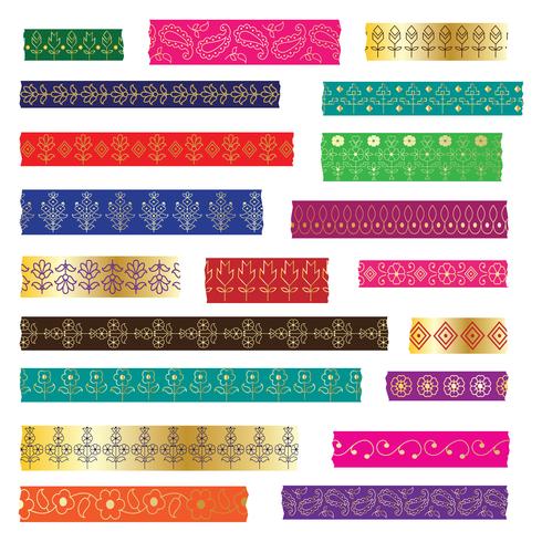 Paisley Washi Tape Clipart vektor