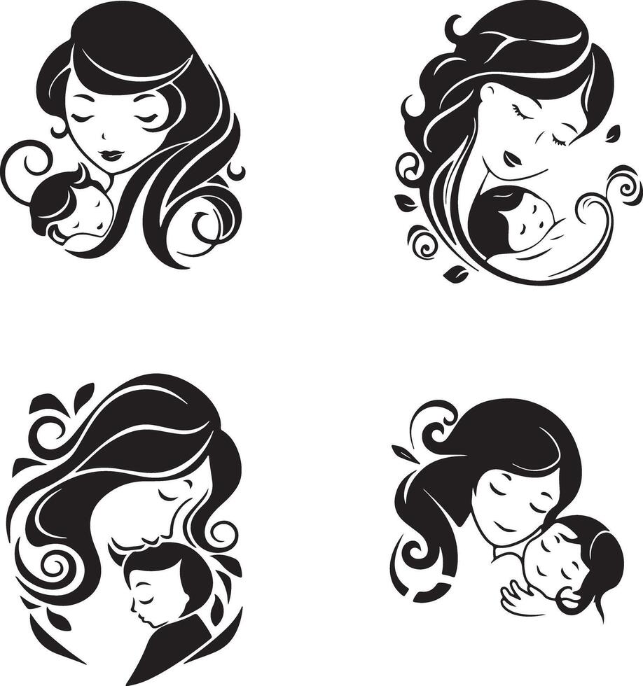 ein Logo zum ein Christian Vertrauen basierend Erziehung Gruppe zum Frauen mit ihr Baby vektor