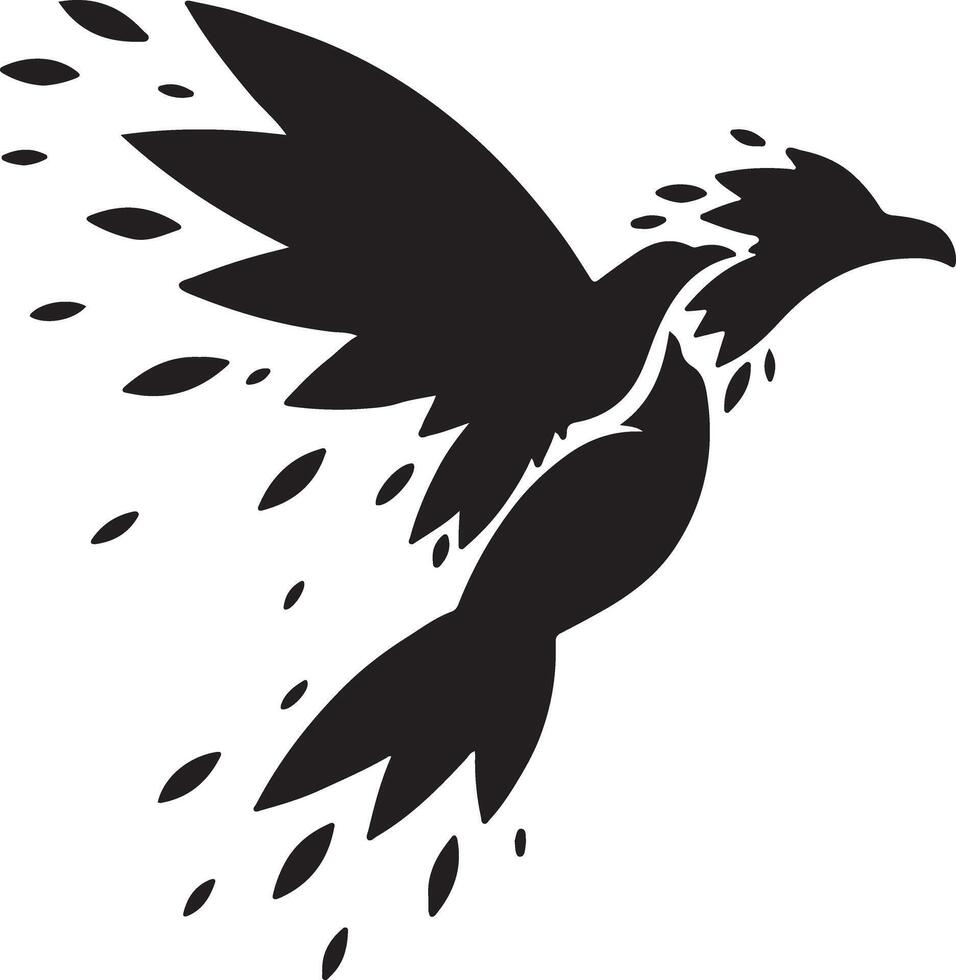 Adler Logo symbolisieren Freiheit Innovation und Daten Verschmelzung vektor