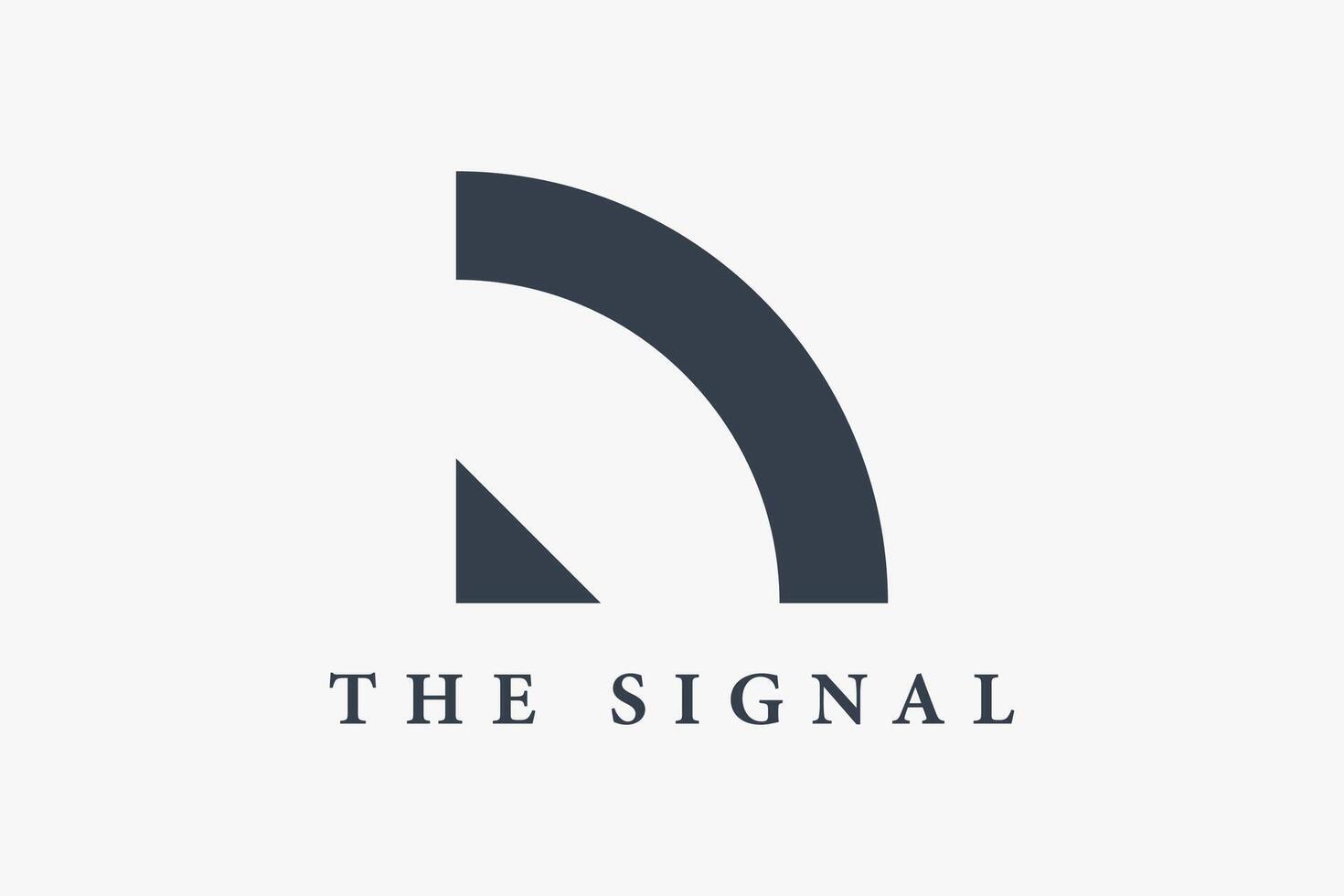 minimalistisch kabellos Signal Symbol Logo Element. Welle und Antenne Symbol zum Verbindung, Netzwerk, Technologie, Internet Zugang, Kommunikation, Handy, Mobiltelefon, Router, Hotspot, Telefon branding und Geschäft Logo vektor