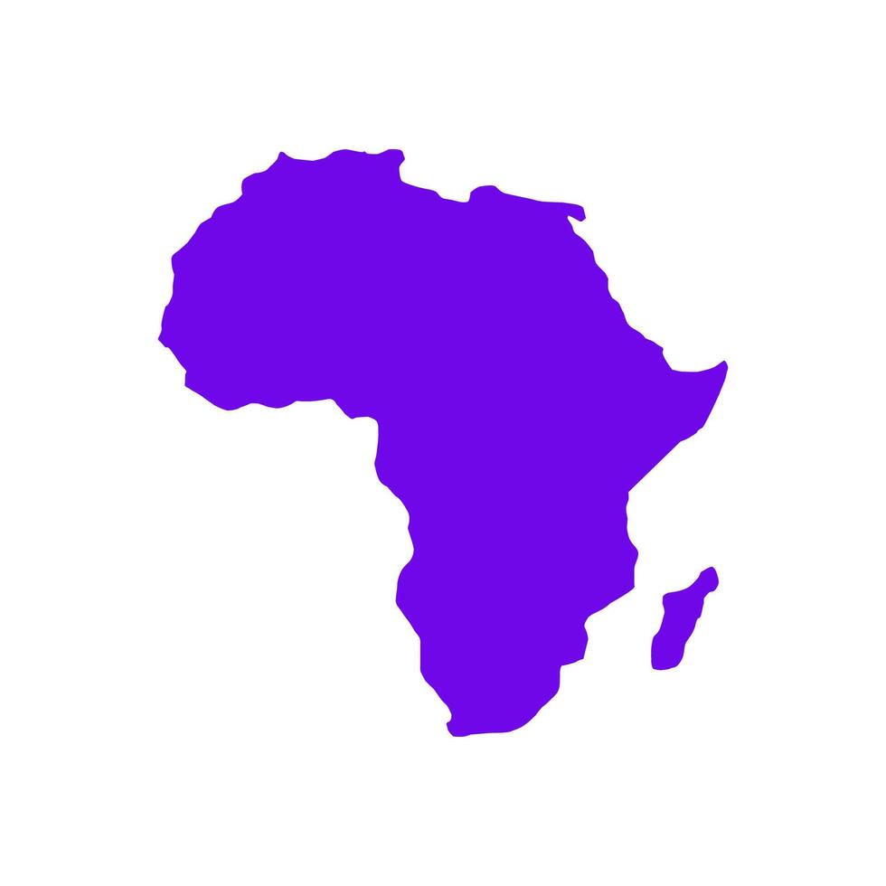 Afrika Karte illustriert auf Weiß Hintergrund vektor