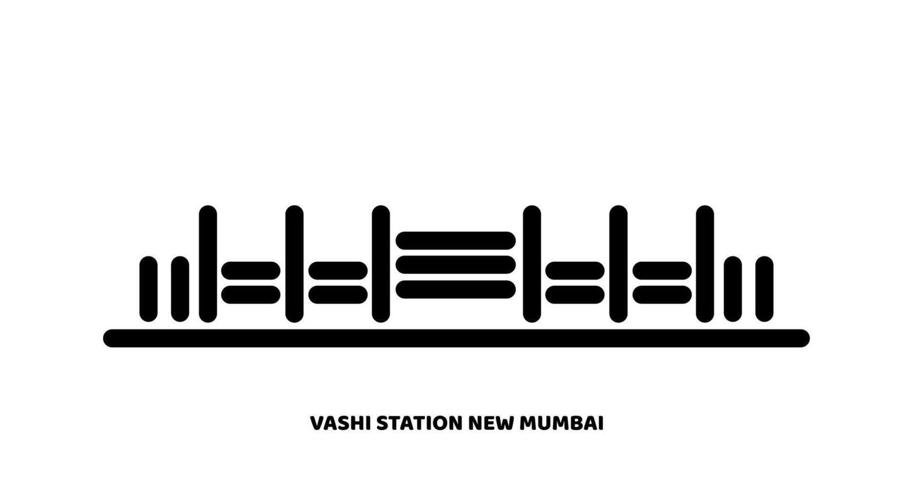 vashi station av ny mumbai vektor ikon