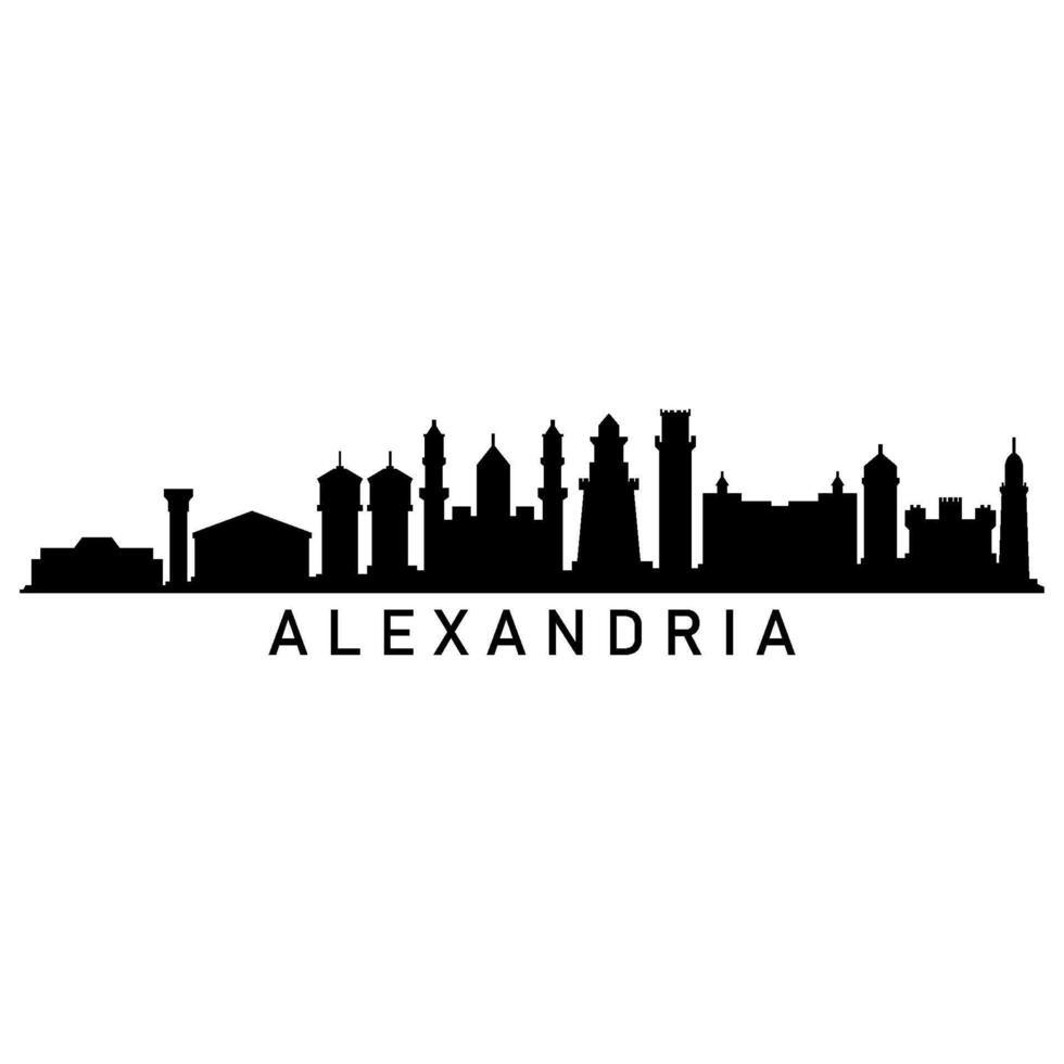 alexandria horisont illustrerade vektor