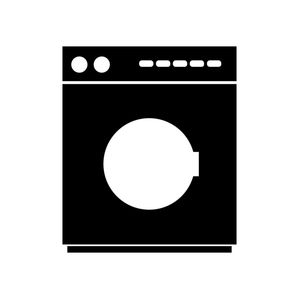Waschmaschine auf weißem Hintergrund dargestellt vektor