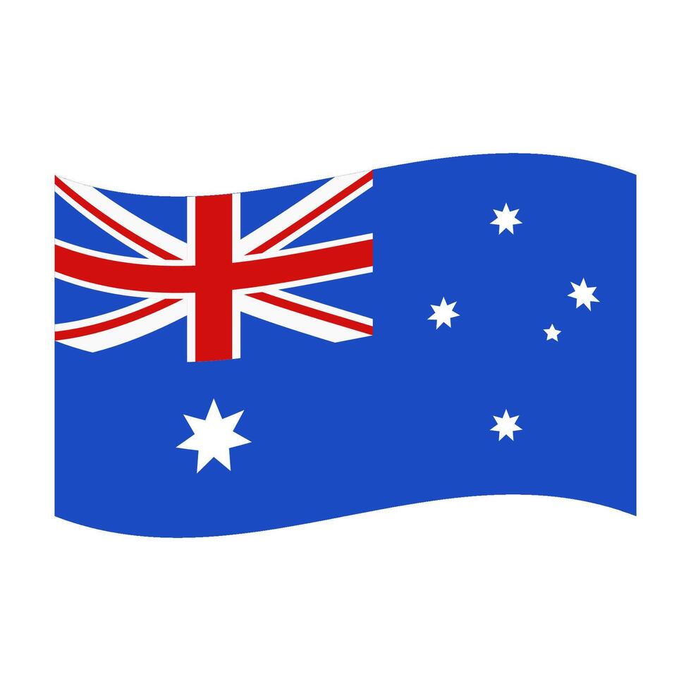 australier flagga illustrerade på en vit bakgrund vektor