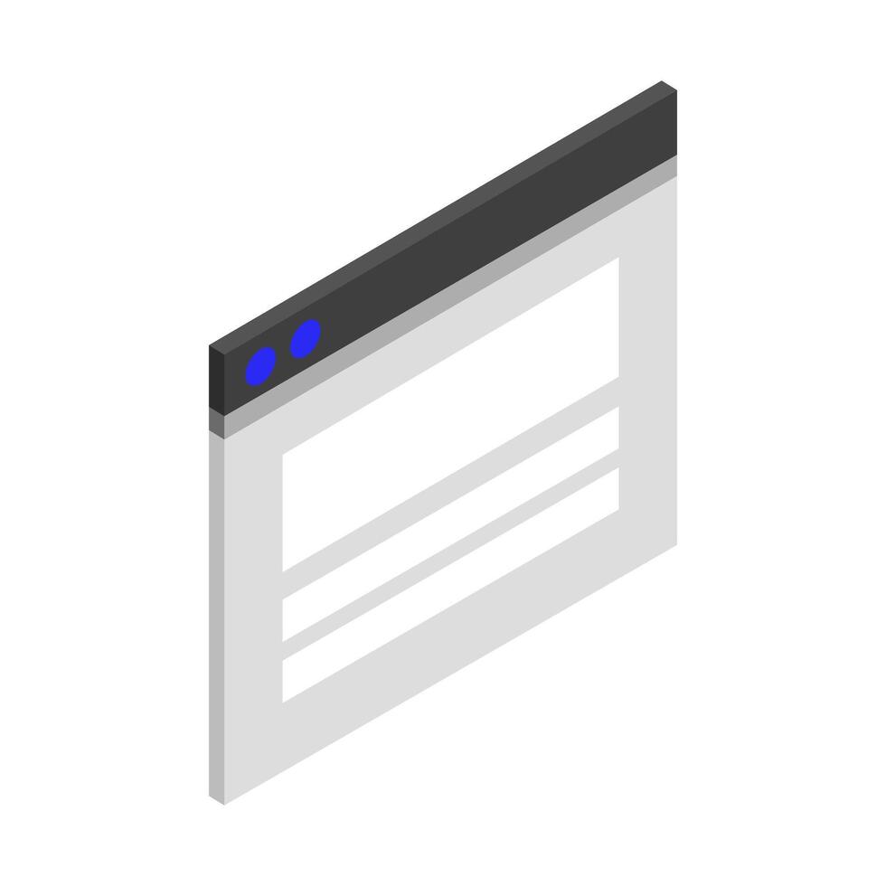 isometrisk webbläsare på en bakgrund vektor