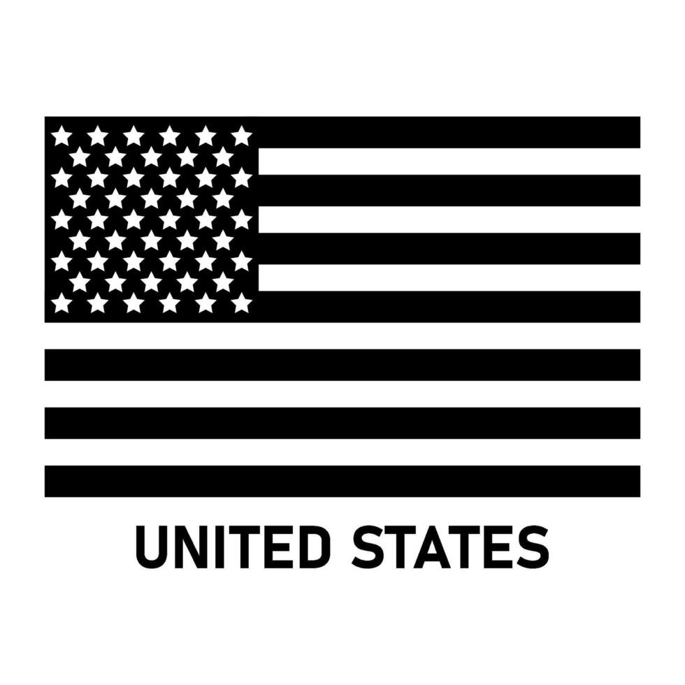 förenad stater flagga illustrerade på en vit bakgrund vektor