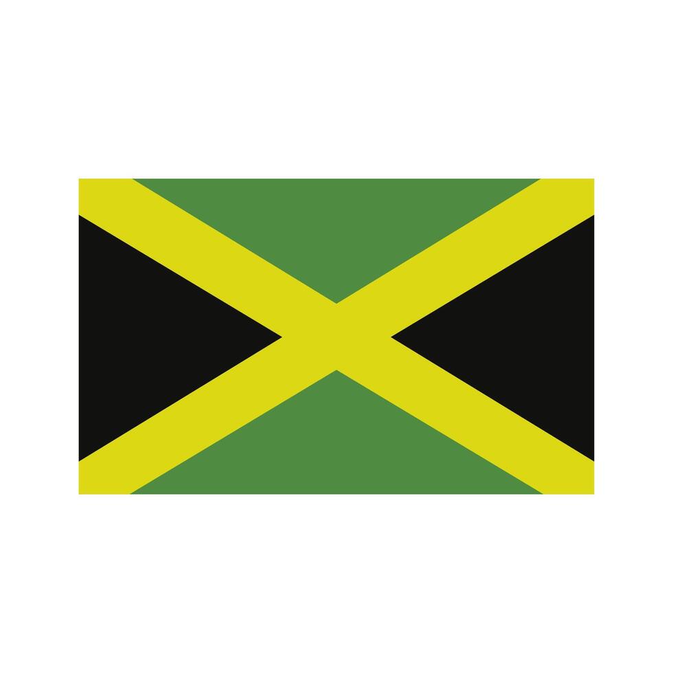 jamaica flagga på vit bakgrund vektor