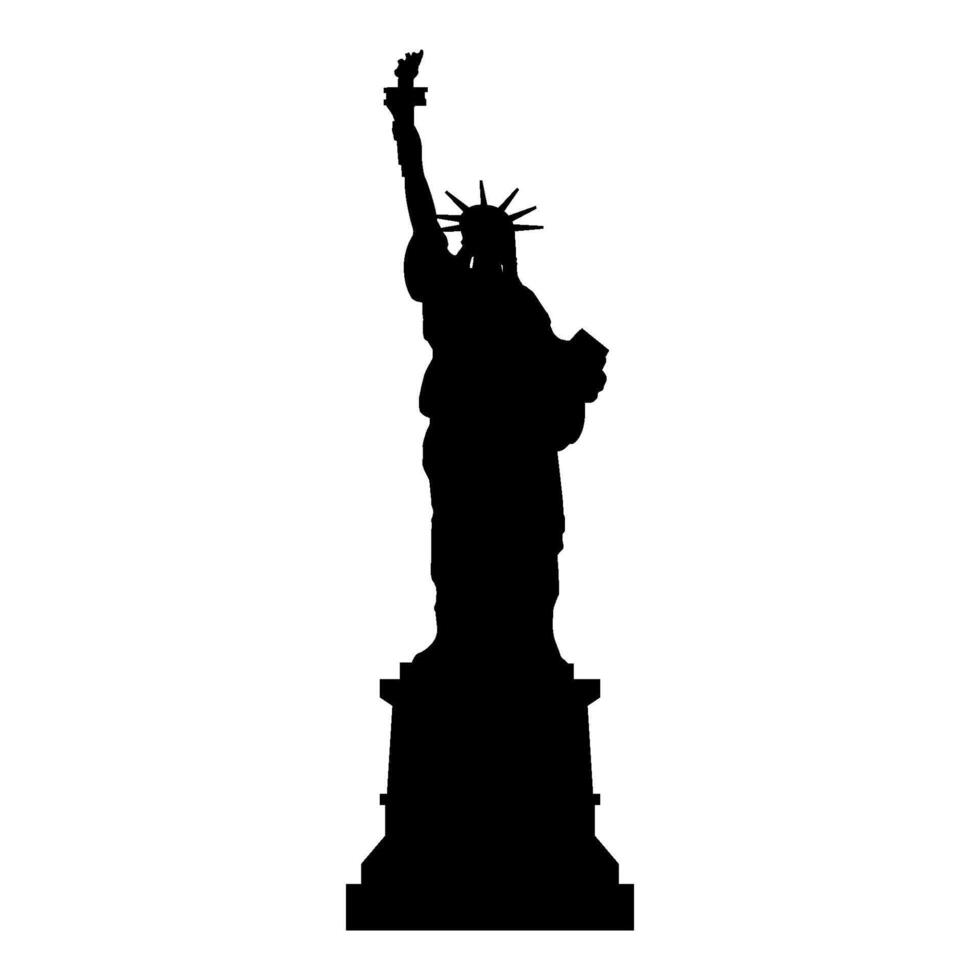 staty av frihet illustrerade på vit bakgrund vektor