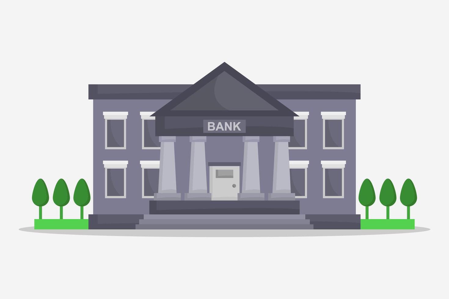Bank illustrerade i vektor