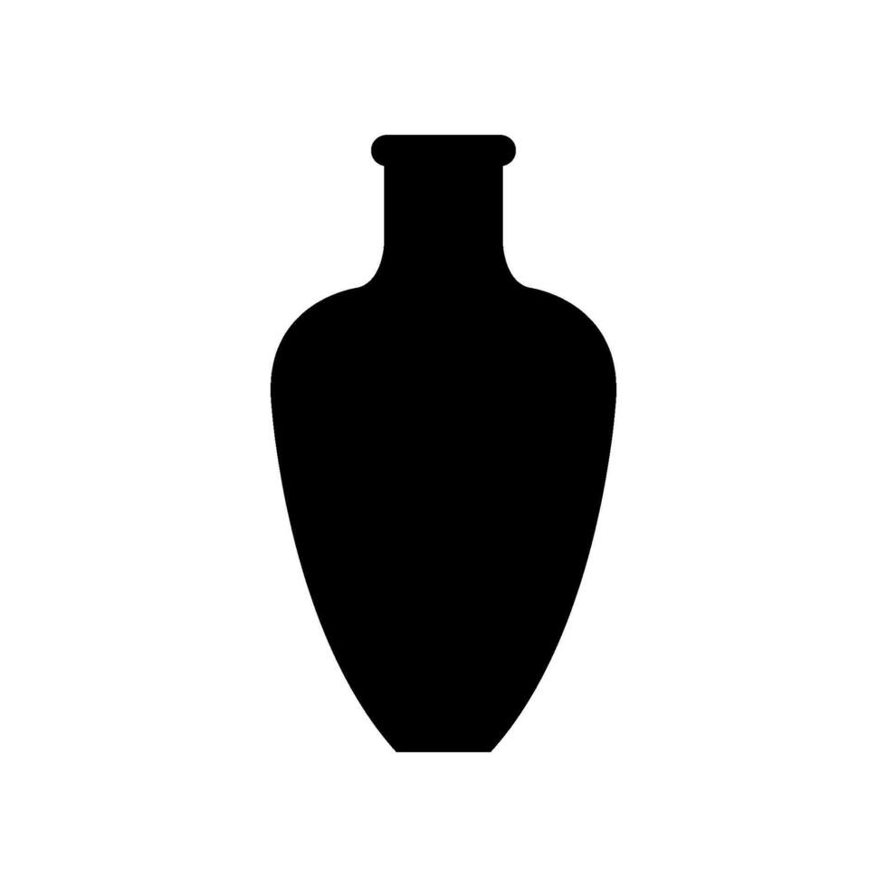 Vase illustriert auf weißem Hintergrund vektor