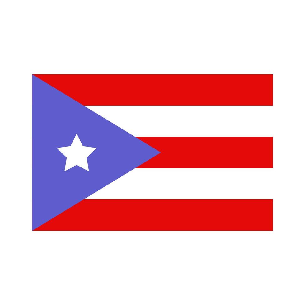 puerto rico Flagge illustriert auf Weiß Hintergrund vektor