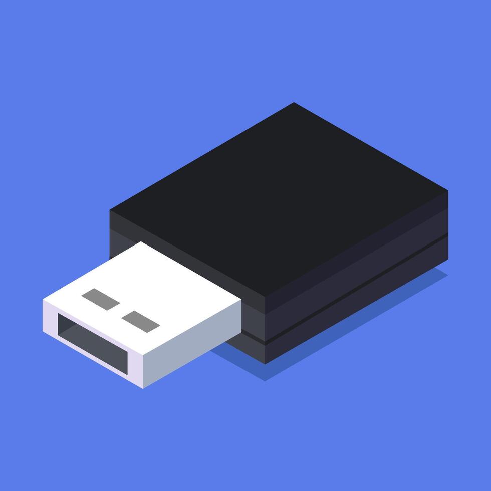 illustriert isometrisch USB vektor