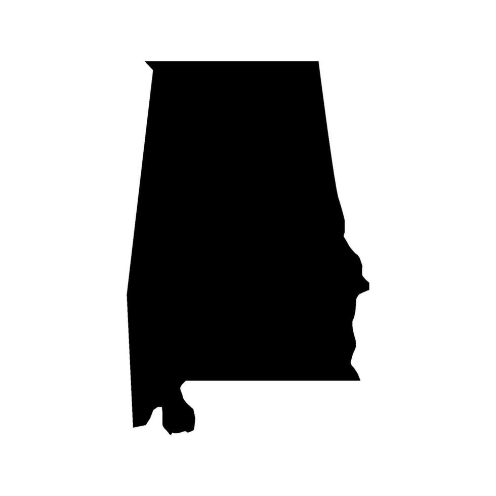 Alabama Karte illustriert auf Weiß Hintergrund vektor