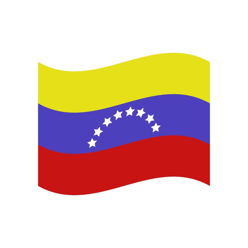 Venezuela Flagge illustriert auf Weiß Hintergrund vektor