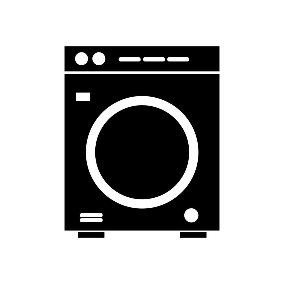 Waschmaschine auf weißem Hintergrund dargestellt vektor