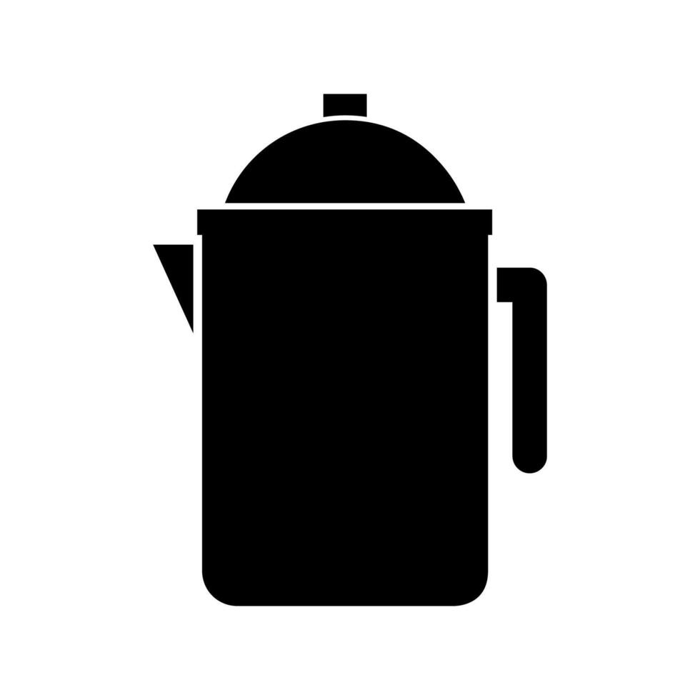 illustrierte Teekanne auf weißem Hintergrund vektor