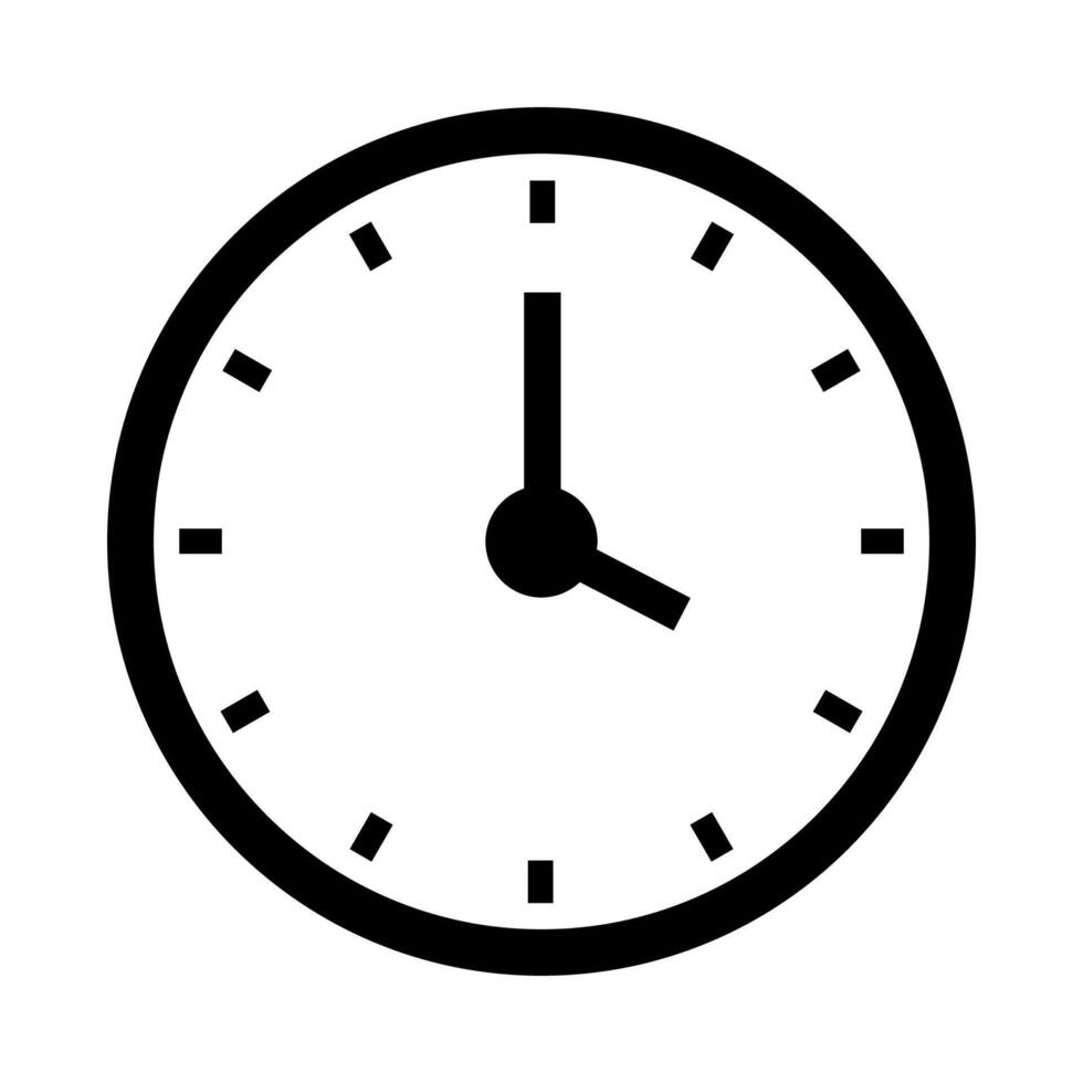 Uhr auf weißem Hintergrund dargestellt vektor
