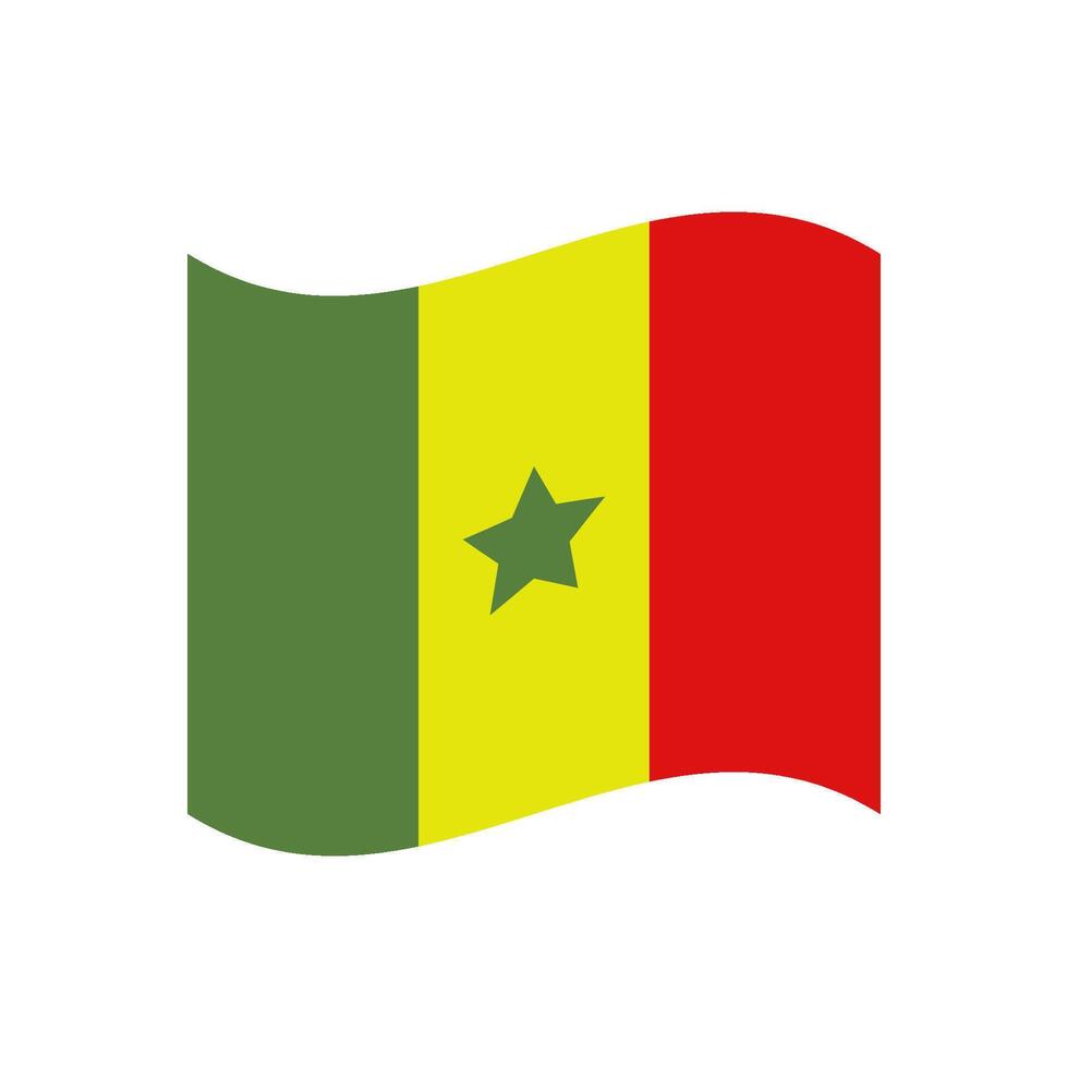 Senegal Flagge illustriert auf ein Weiß Hintergrund vektor