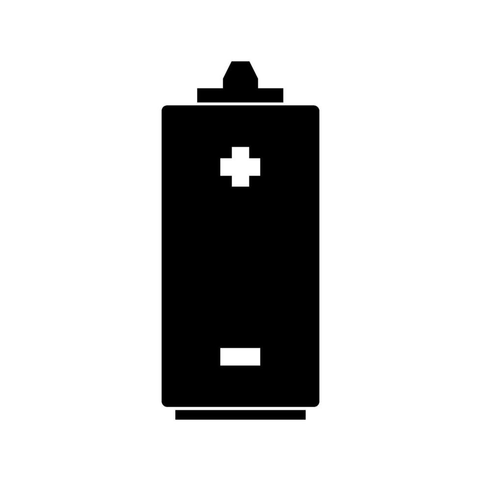 Batterie auf weißem Hintergrund dargestellt vektor