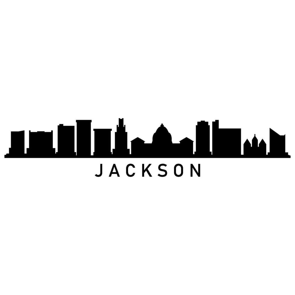 jacksons skyline på vit bakgrund vektor