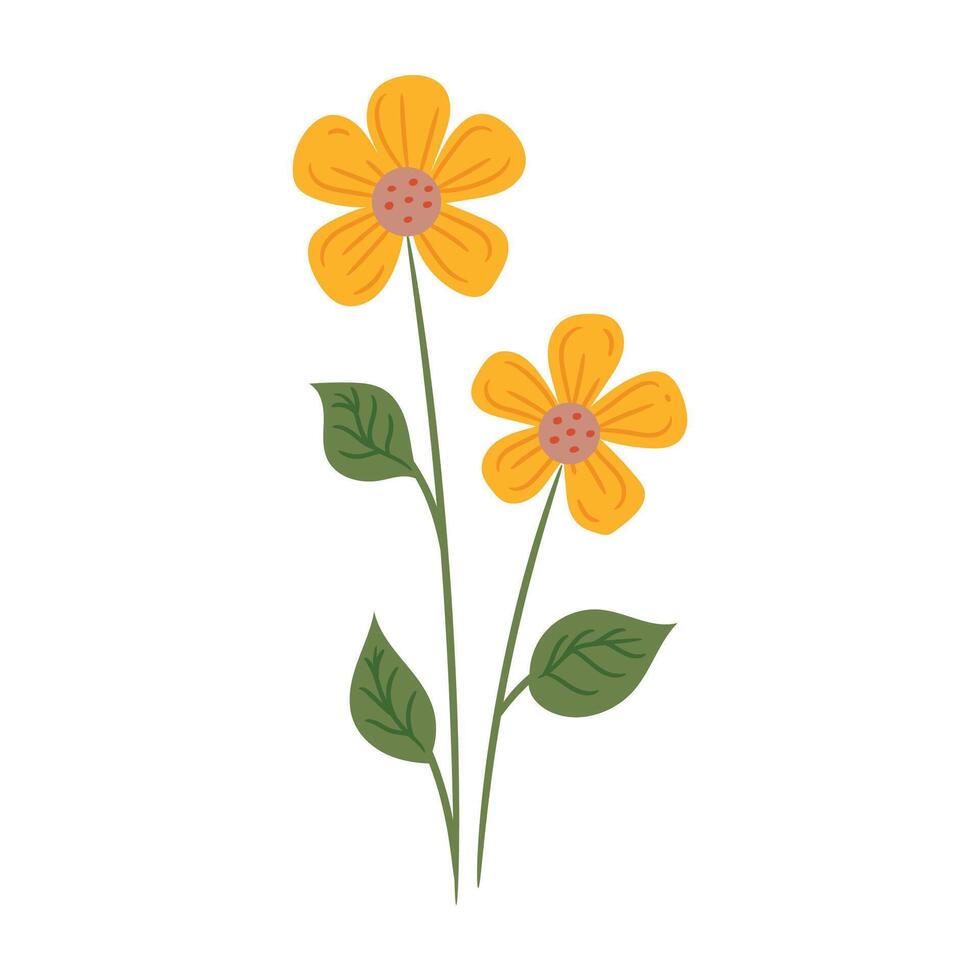 Vektor gezeichnet Frühling Blume Illustration auf Weiß Hintergrund