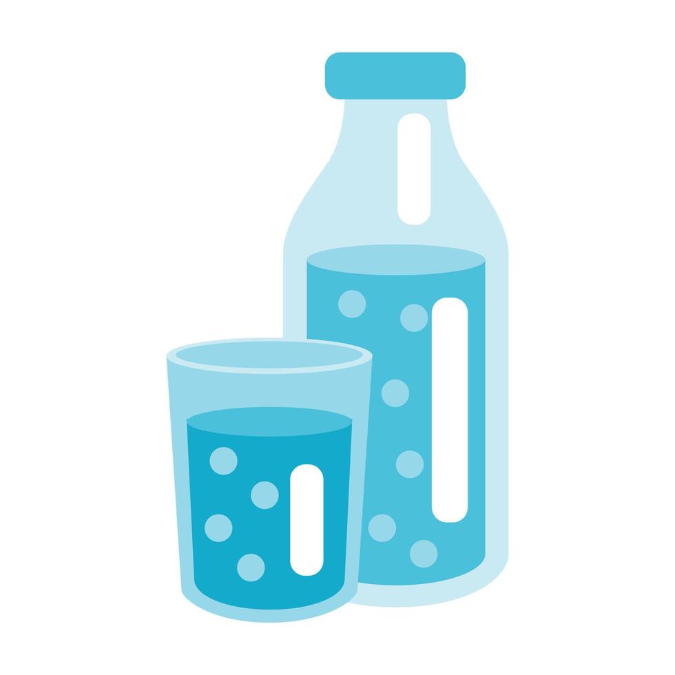 Vektor Wasser Flasche Vektor Illustration Design Vorlage