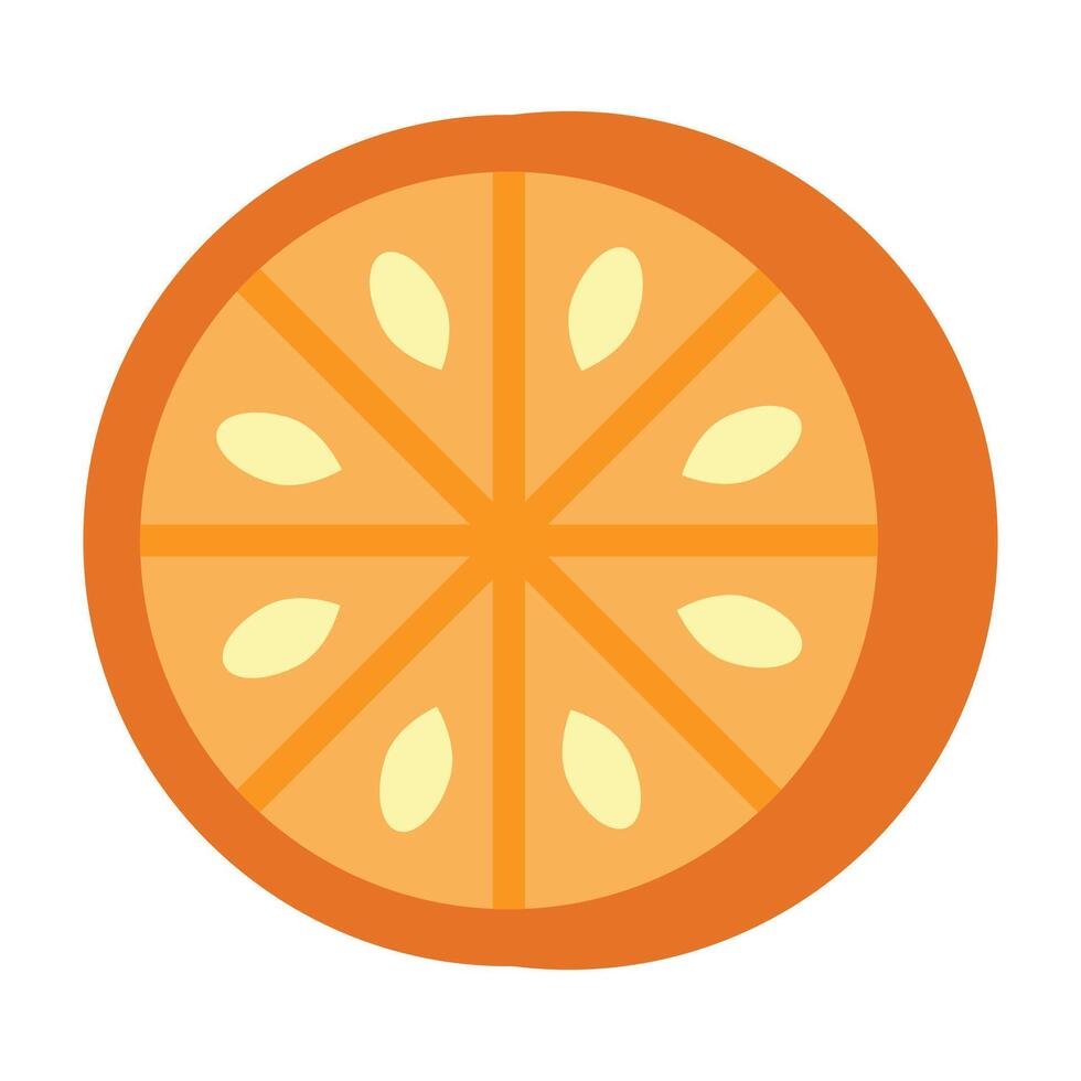 Vektor Orange Scheibe Illustration auf Weiß Hintergrund