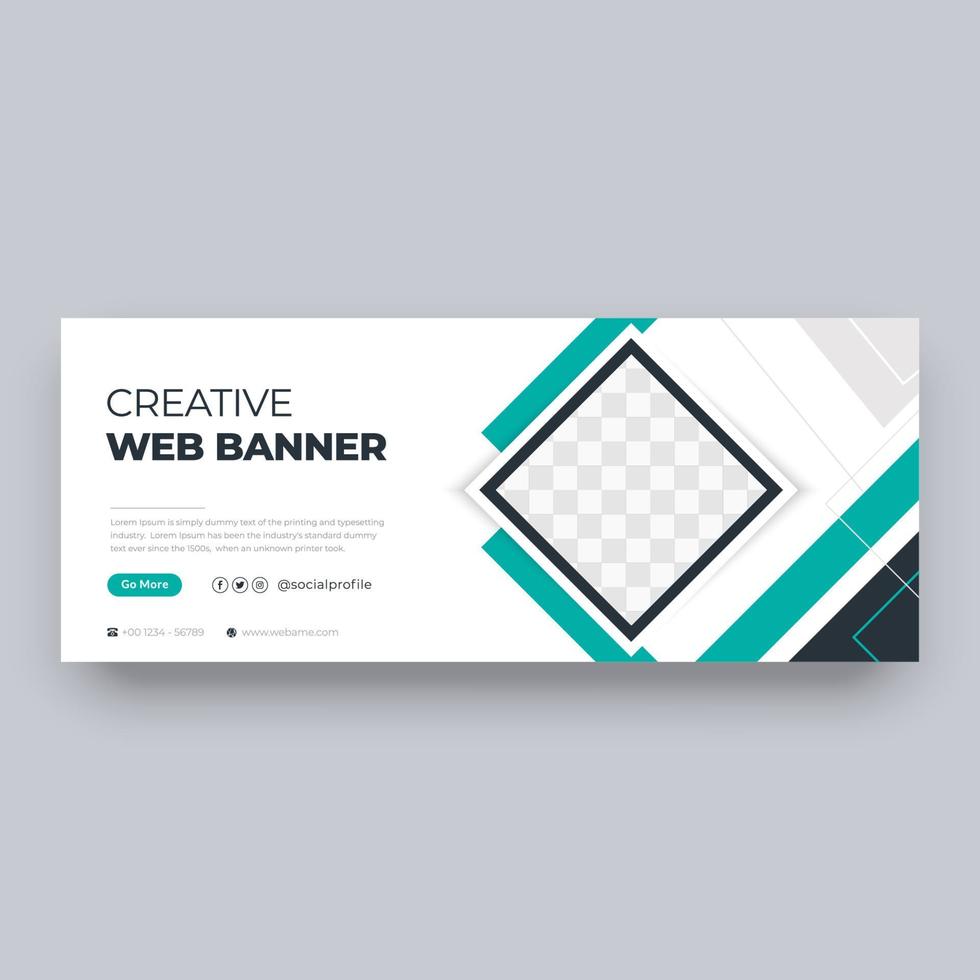 kreativ webbomslag banner designmall vektor