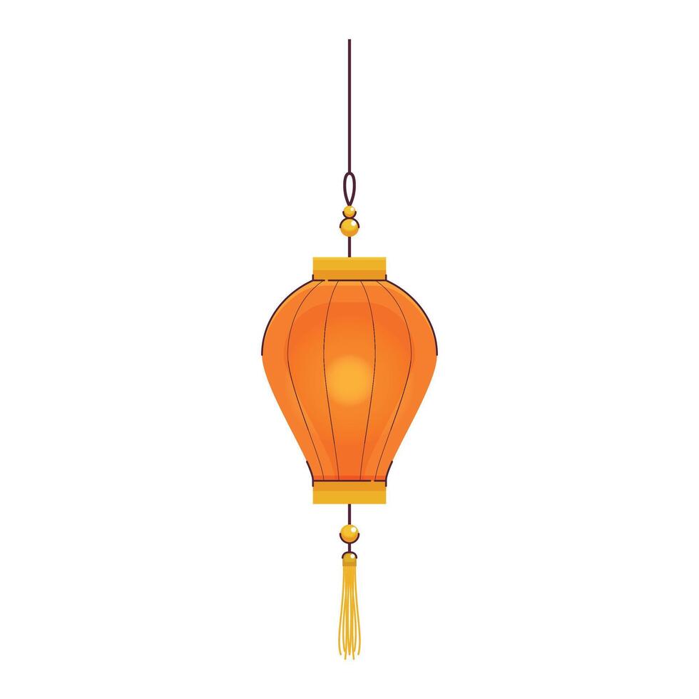 Vektor Chinesisch Lampe Illustration auf Weiß Hintergrund