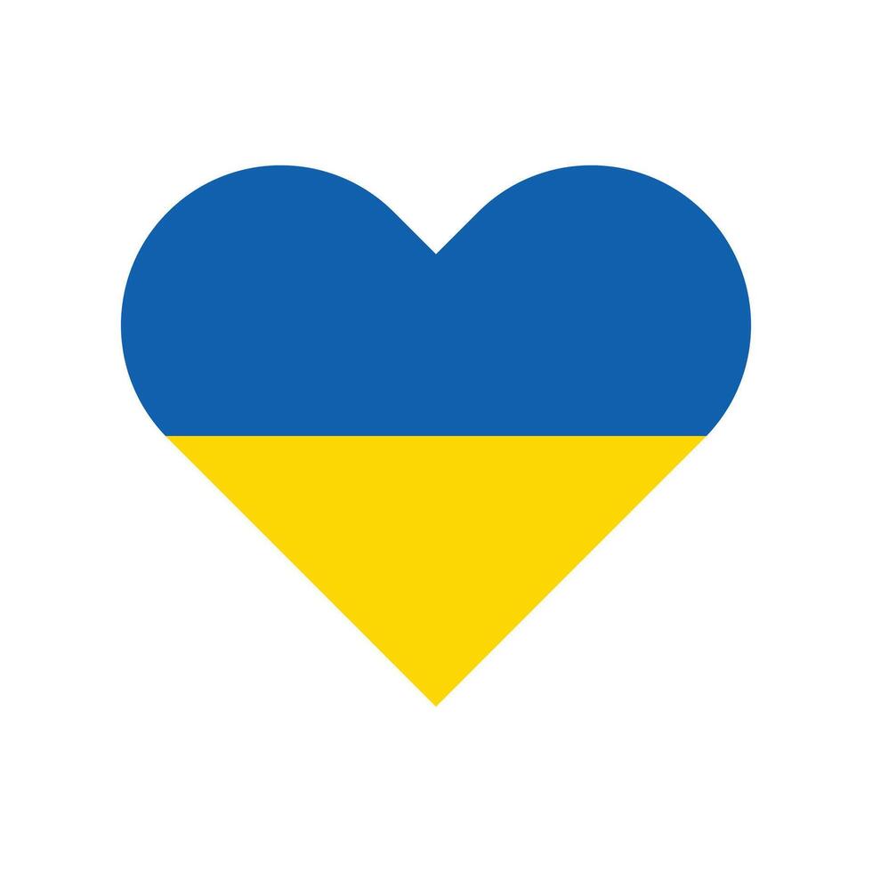 ukraina nationell flagga vektor illustration. ukraina hjärta flagga.