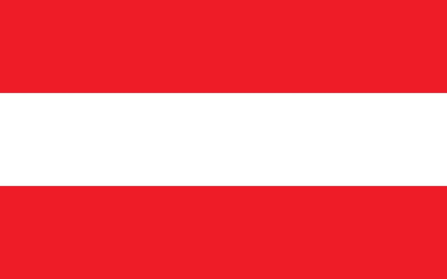 Österreich Flagge Vektor Illustration. Österreich National Flagge.