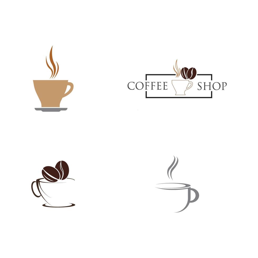 Coffee-Shop-Logo-Symbol-Vorlage-Design-Vektor-Illustration vektor