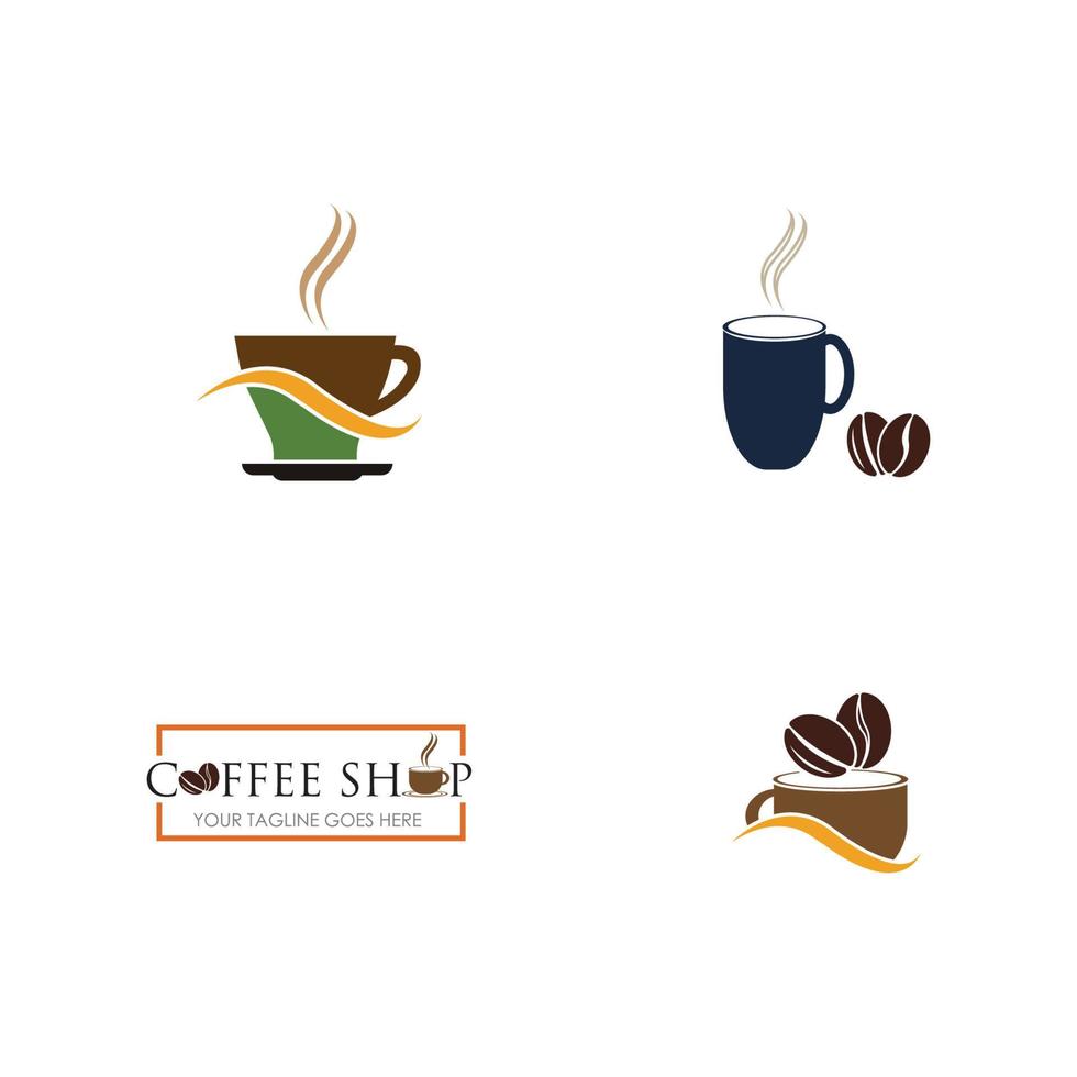 Coffee-Shop-Logo-Symbol-Vorlage-Design-Vektor-Illustration vektor