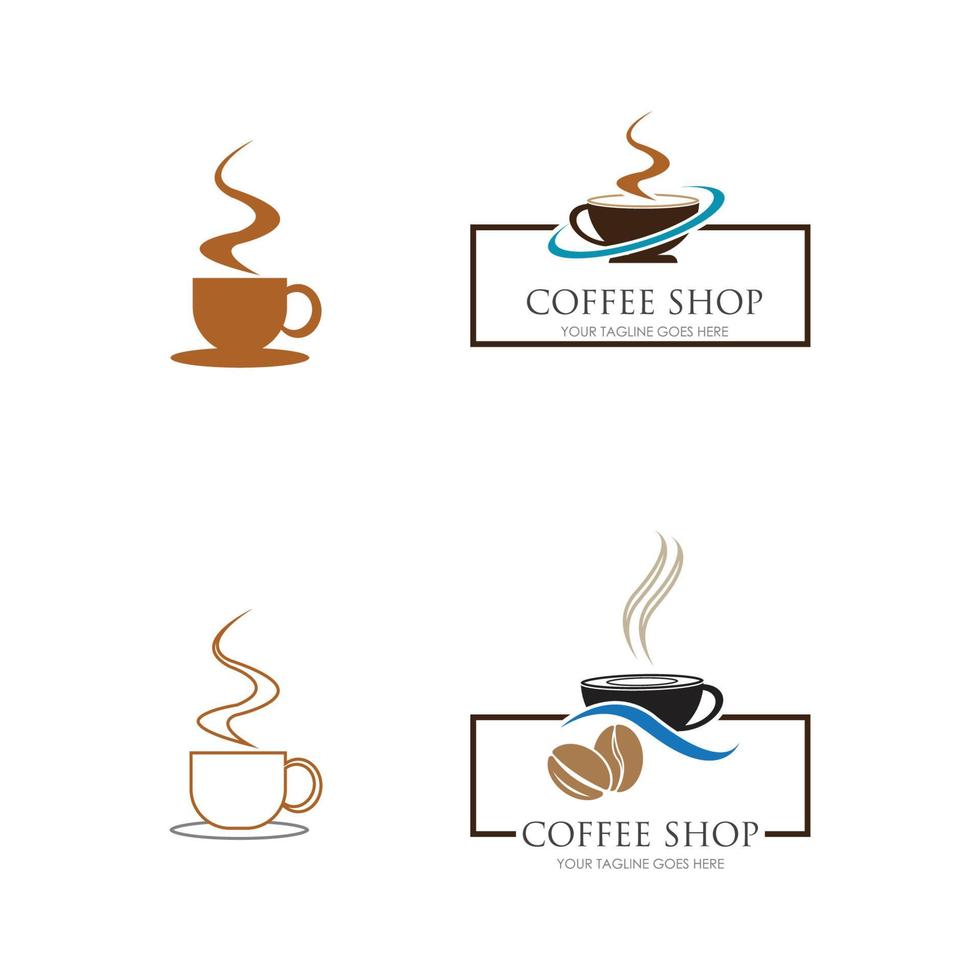 Coffee-Shop-Logo-Symbol-Vorlage-Design-Vektor-Illustration vektor