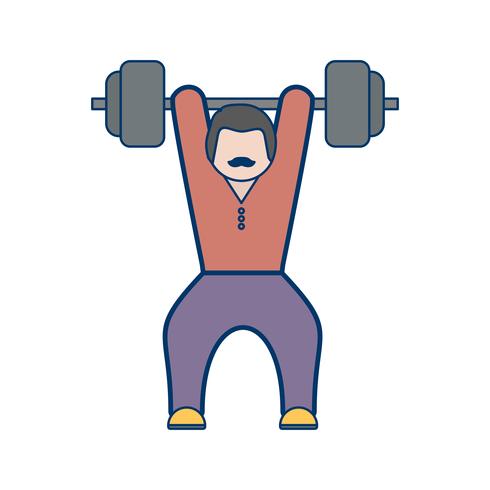 Gewichtheben-Ikonen-Vektor-Illustration vektor