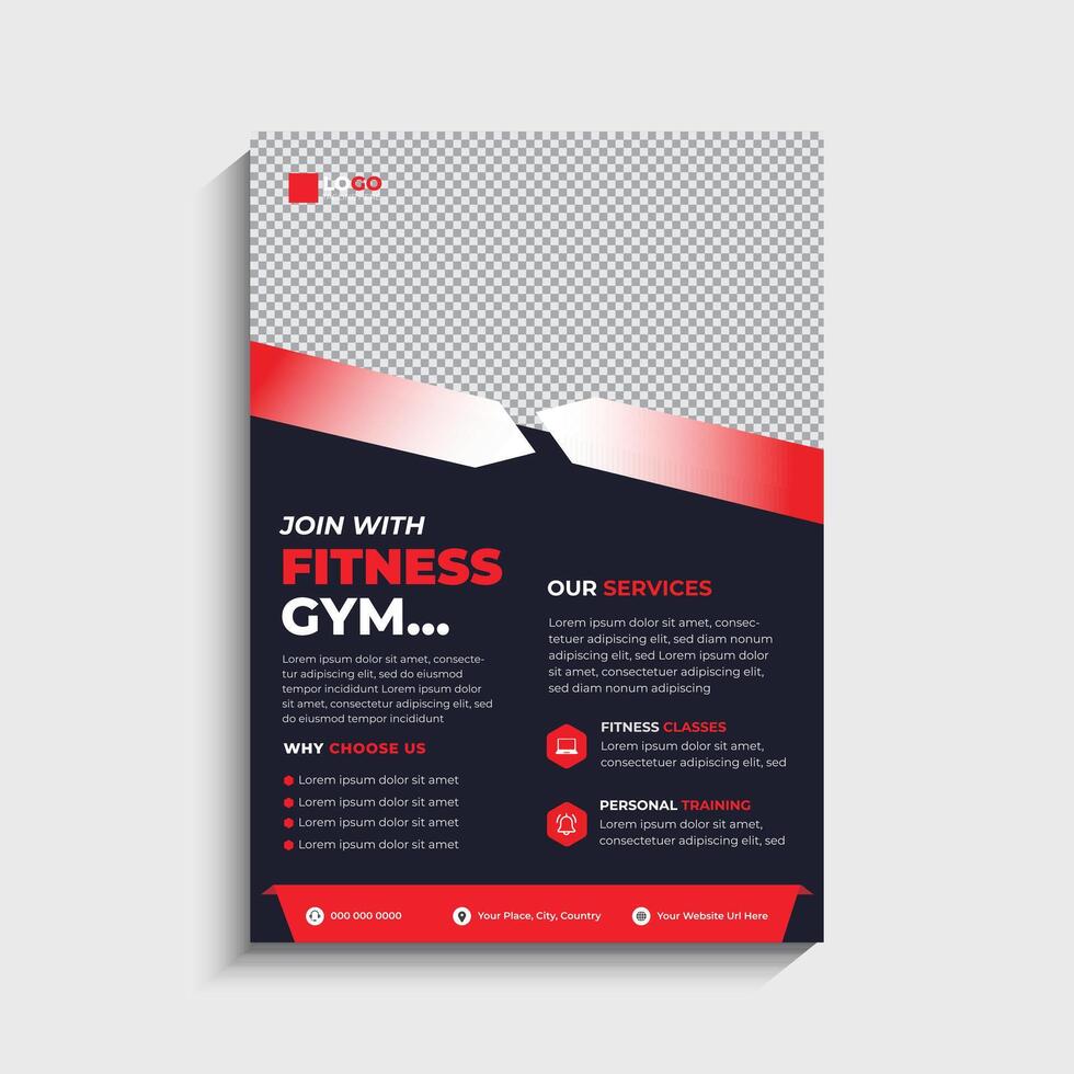 modern kondition Gym flygblad mall design vektor