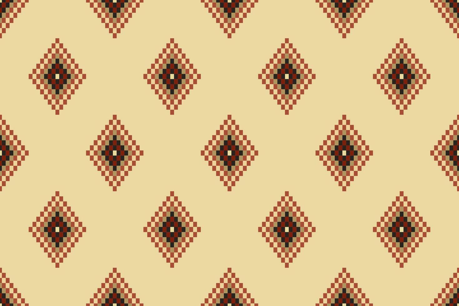 navajo stam- vektor sömlös mönster. inföding amerikan prydnad. etnisk söder Västra dekor stil. boho geometrisk prydnad. pixel sömlös mönster. mexikansk filt, matta. vävd matta illustration.