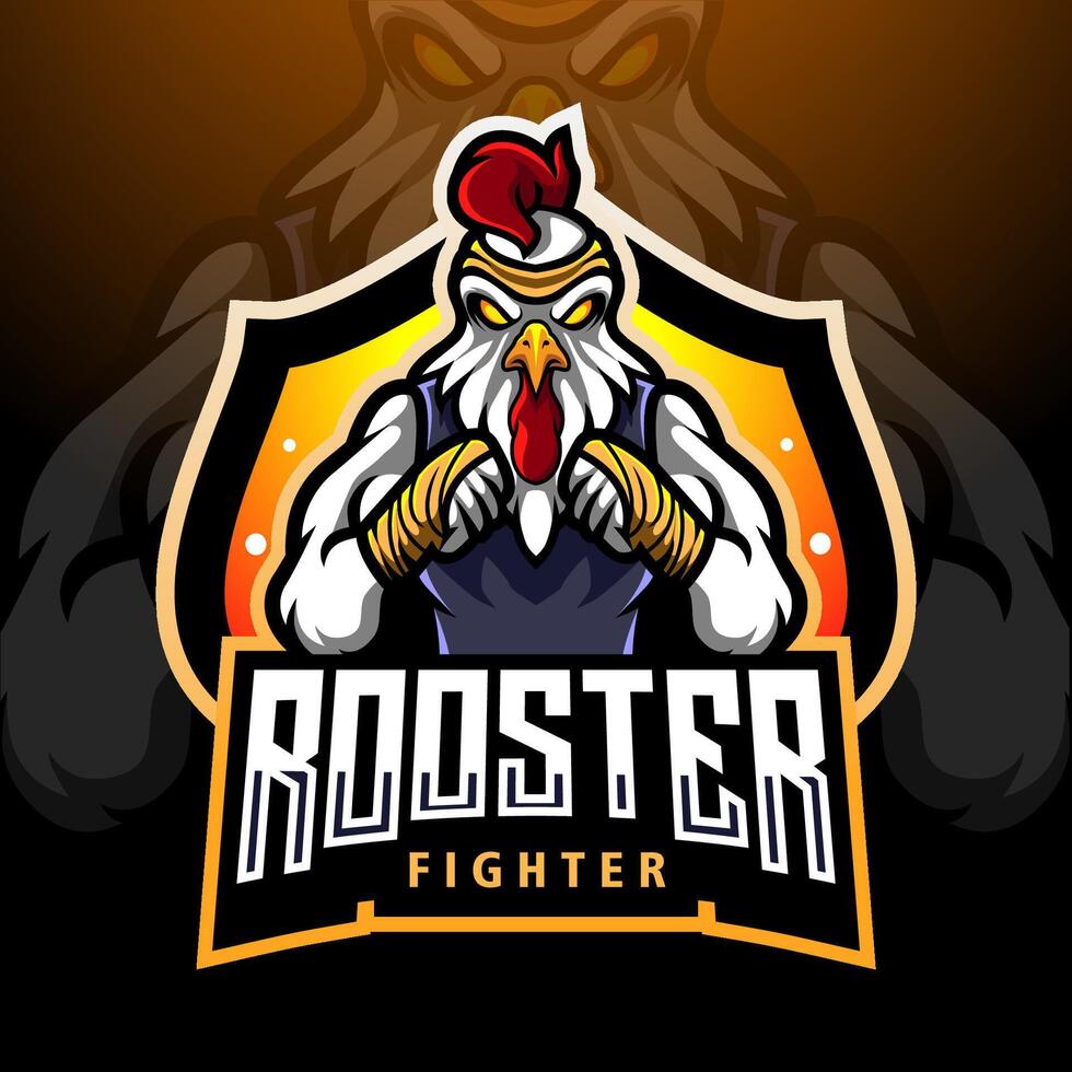 tupp fighter esport maskot logo design vektor