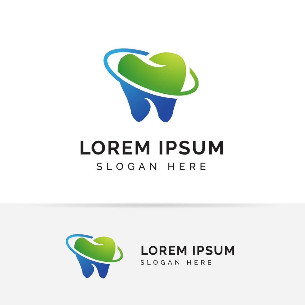 dental logotyp mall. tandvård ikon symbol mönster vektor