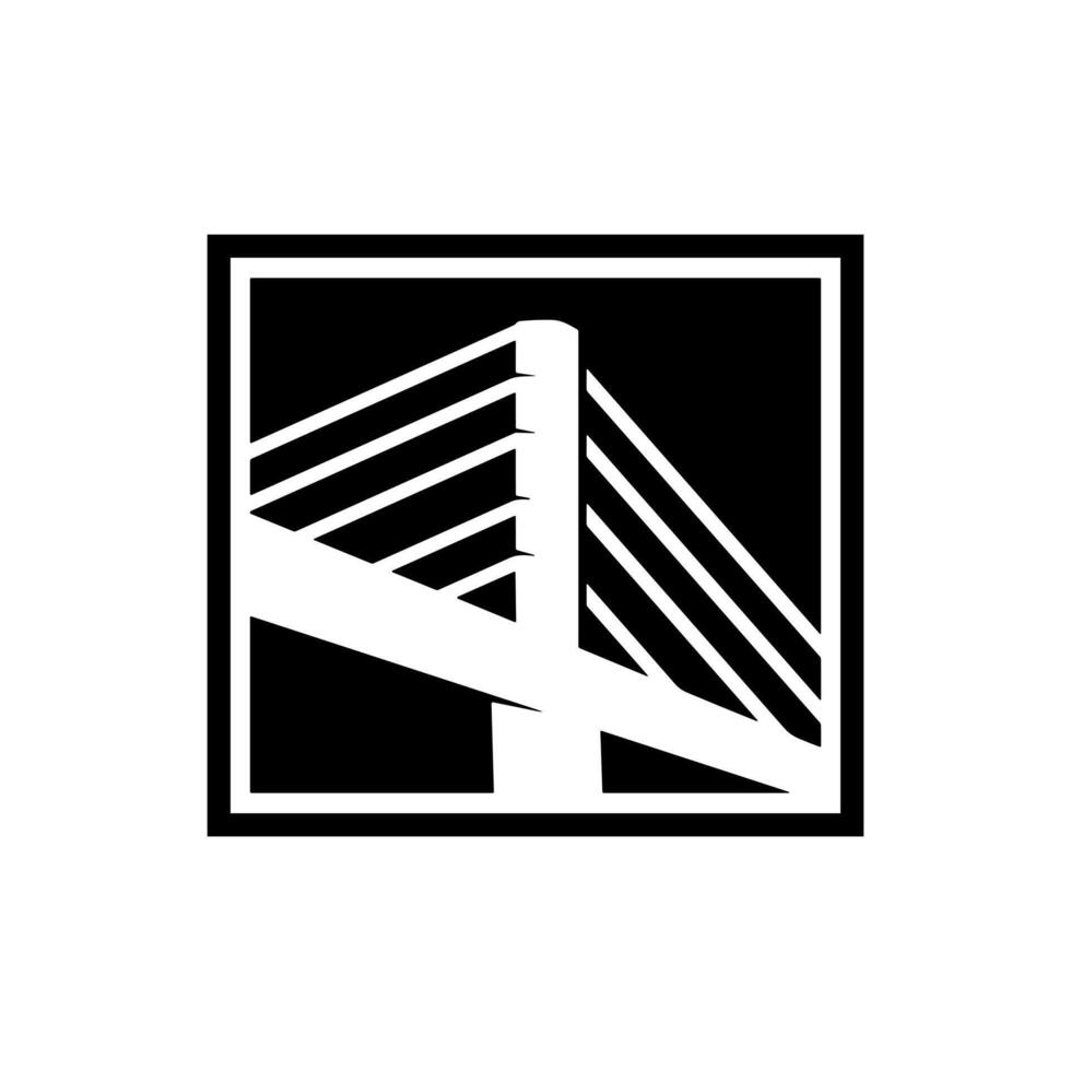 konstruktion av vägar och broar logotyp vektor