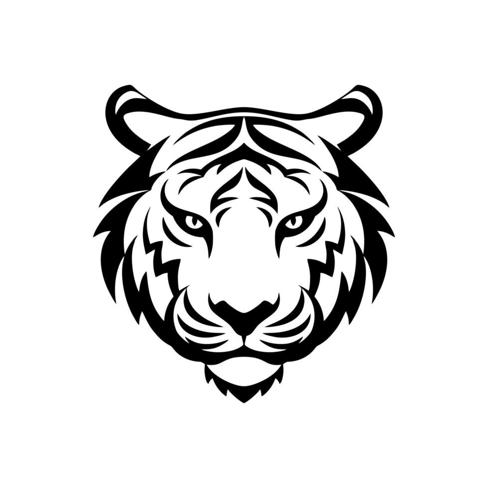 tiger huvud logotyp vektor
