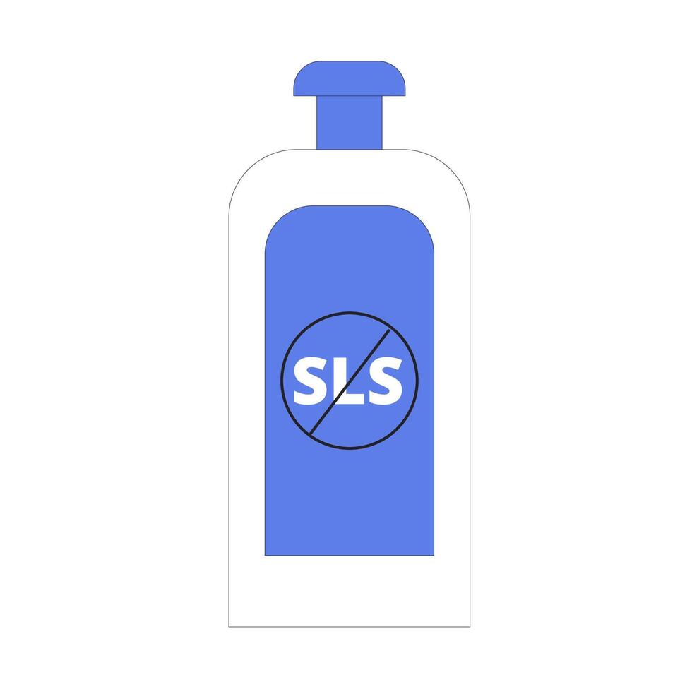 Shampoo oder Conditioner Nein sls. Kosmetika ohne Sulfate vektor