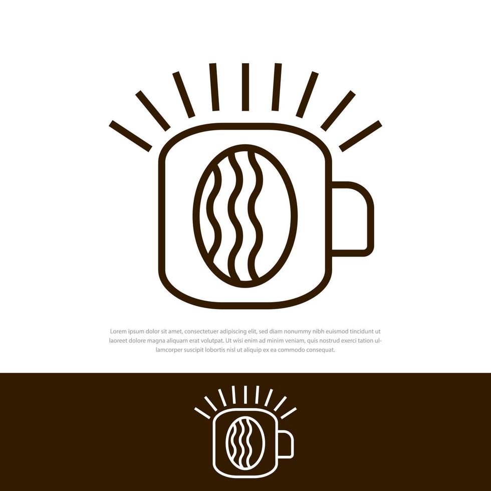 Vintage-Coffee-Shop-Logo mit Strichzeichnungen. vektor