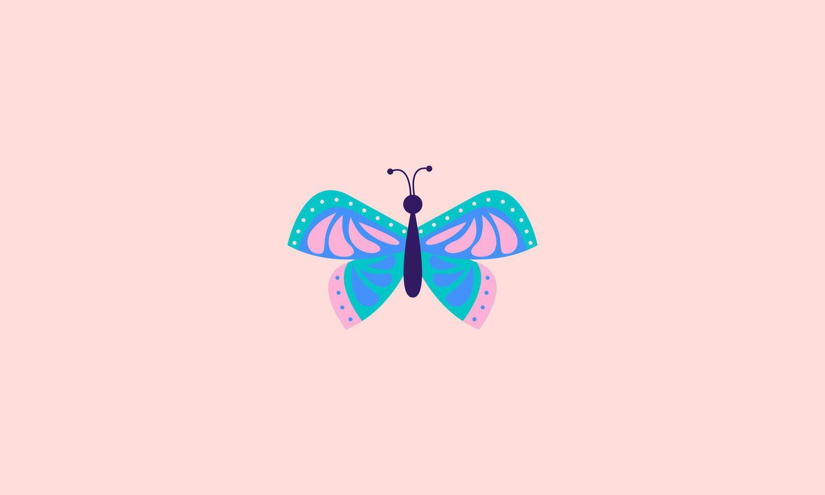 Vektor Illustration von Schmetterling Schönheit eben Design