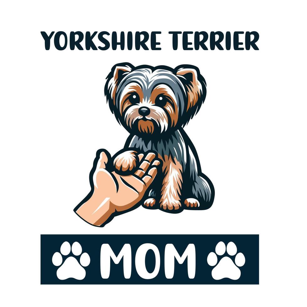 Yorkshire Terrier Mama T-Shirt Design Vektor