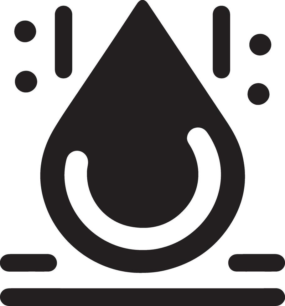 minimal regn släppa ikon symbol, platt illustration, svart Färg silhuett, vit bakgrund 2 vektor