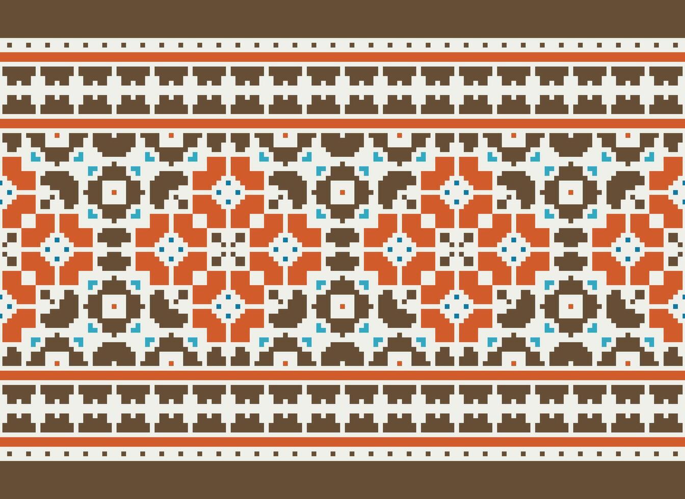 geometrisk mönster av modern eleganta textur. gränser i de form av en pixel prydnad för broderi, keramisk plattor och textil- interiör design element. sömlös illustration vektor