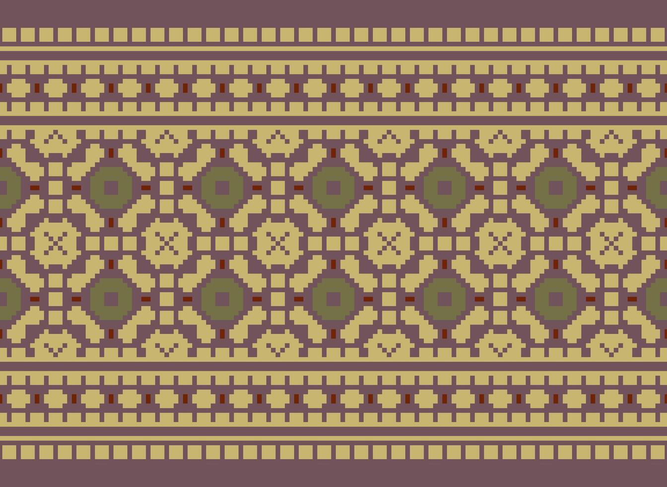 korsa sy mönster med blommig mönster. traditionell korsa sy handarbete. geometrisk etnisk mönster, broderi, textil- ornament, tyg, hand sys mönster, kulturell söm pixel konst. vektor